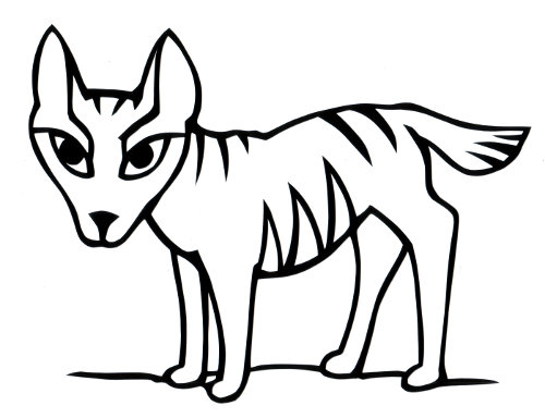 cut paper design Tiger Wolf