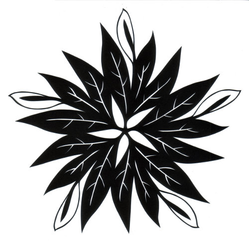 cut paper design Peace Lily Circle