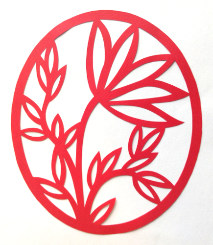 cut paper design Flower Pendant Design