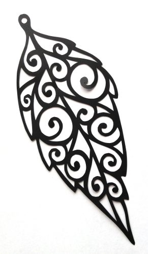 cut paper design Leaf Spiral Earring Design