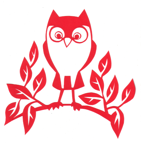 cut paper design Little Owl