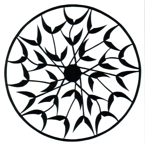 cut paper design Seedpod Shapes Circle
