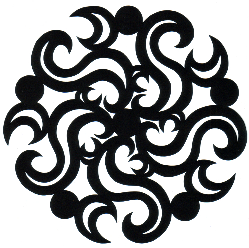 cut paper design Swirls and Circles